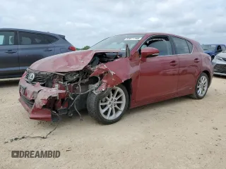 2012 Lexus CT 200h with VIN JTHKD5BH4C2081038, listed as a Copart auction lot 53671165 with 139,069 mi miles and Salvage title. Bid and sale history available at DreamBid. Image 1.