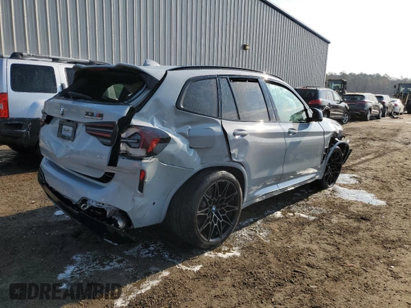 2022 BMW X3 M with VIN 5YM13EC05N9K66502, listed as a Copart auction lot 43451573 with 10,270 mi miles and Salvage Title. Bid and sale history available at carsss.com. Image 3.