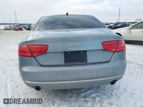 2012 Audi A8 with VIN WAURVAFD8CN017206, listed as a IAAI auction lot 41626707 with 138,922 mi miles and . Bid and sale history available at DreamBid. Image 16.