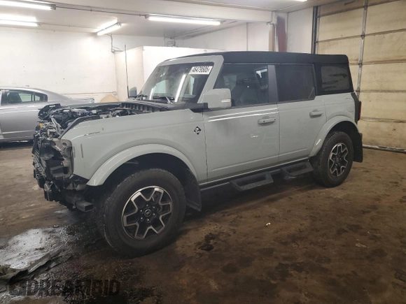 2022 Ford Bronco with VIN 1FMEE5DP1NLB37039, listed as a Copart auction lot 46479505 with 17,494 mi miles and Salvage Title. Bid and sale history available at DreamBid. Image 1.