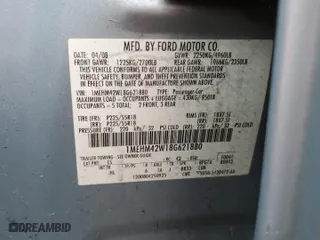 2008 Mercury Sable Premier with VIN 1MEHM42W18G621880, listed as a Copart auction lot 49954275 with 0 mi miles and Salvage Title. Bid and sale history available at carsss.com. Image 12.