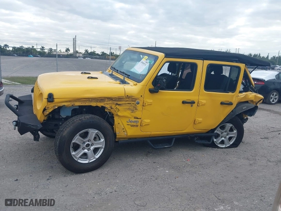 2020 Jeep Wrangler Unlimited Sport Altitude with VIN 1C4HJXDG8LW215899, listed as a IAAI auction lot 40909335 with 41,356 mi miles. Bid and sale history available at carsss.com. Image 15.