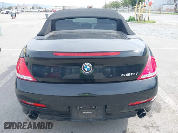 2010 BMW 6 Series 650i with VIN WBAEB5C56AC225184, listed as a IAAI auction lot 41698550 with 105,648 mi miles and . Bid and sale history available at carsss.com. Image 16.