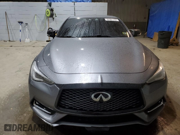 2017 Infiniti Q60 Red Sport 400 with VIN JN1FV7EL0HM701619, listed as a Copart auction lot 82981704 with 58,798 mi miles and Salvage title. Bid and sale history available at DreamBid. Image 5.