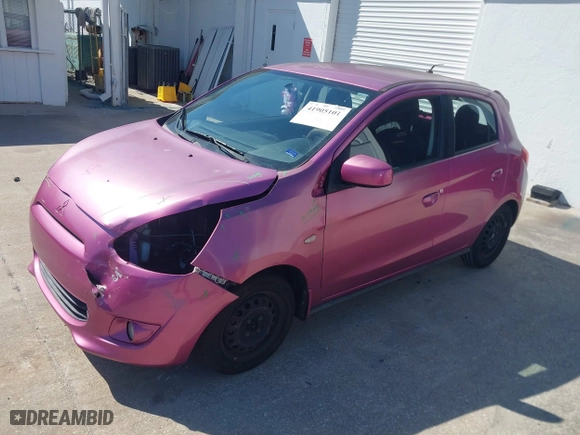 2015 Mitsubishi Mirage DE with VIN ML32A3HJ7FH031523, listed as a IAAI auction lot 41905101 with 64,107 mi miles. Bid and sale history available at carsss.com. Image 2.