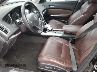 2016 Acura TLX V6 Advance with VIN 19UUB3F79GA003650, listed as a Copart auction lot 84082174 with 0 mi miles and Salvage Title. Bid and sale history available at carsss.com. Image 7.