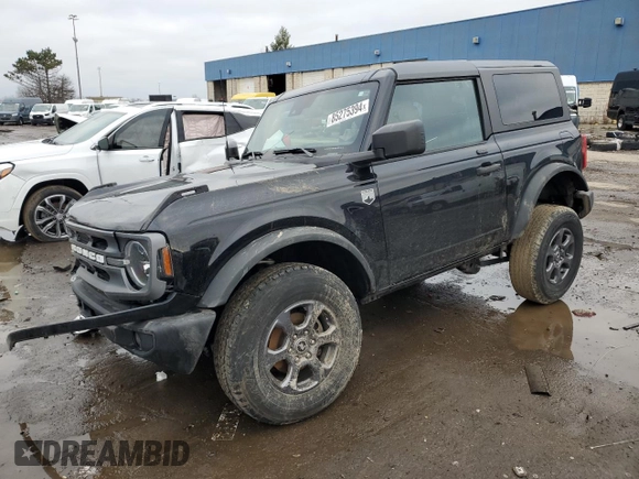 2023 Ford Bronco with VIN 1FMDE5AH6PLB56147, listed as a Copart auction lot 85275394 with 24,594 mi miles and Salvage title. Bid and sale history available at DreamBid. Image 1.