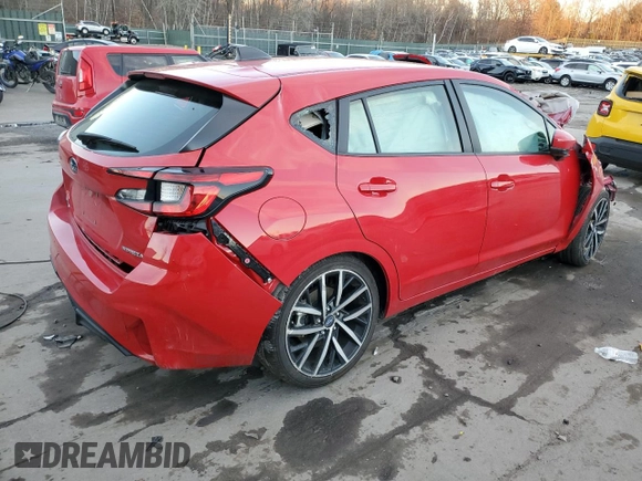 2024 Subaru Impreza Sport with VIN JF1GUAFC6R8327386, listed as a Copart auction lot 79927694 with 0 mi miles and Salvage Title. Bid and sale history available at carsss.com. Image 3.