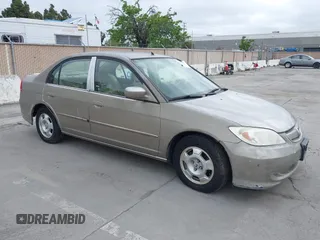 2004 Honda Civic with VIN JHMES966X4S017722, listed as a IAAI auction lot 42109578 with 147,684 mi miles. Bid and sale history available at carsss.com. Image 1.