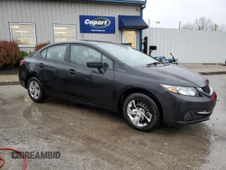 2015 Honda Civic LX with VIN 19XFB2F5XFE093774, listed as a Copart auction lot 51279845 with 81,230 mi miles and Salvage Title. Bid and sale history available at carsss.com. Image 4.