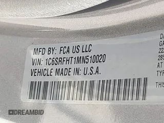 2021 Ram 1500 Limited with VIN 1C6SRFHT1MN510020, listed as a IAAI auction lot 40634609 with Not provided miles and . Bid and sale history available at DreamBid. Image 9.
