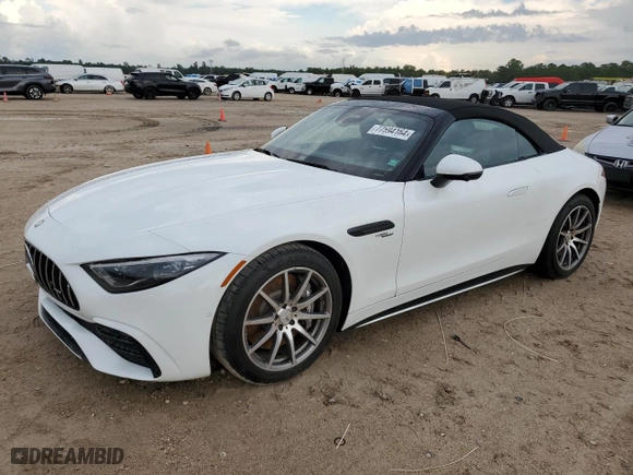 2023 Mercedes-Benz SL with VIN W1KVK5AB8PF019843, listed as a Copart auction lot 77594164 with 0 mi miles and Salvage Title. Bid and sale history available at carsss.com. Image 1.