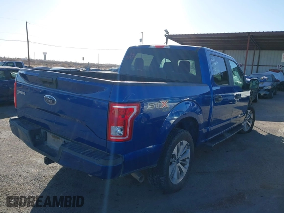 2017 Ford F-150 XL with VIN 1FTEW1EF6HKE12236, listed as a IAAI auction lot 41351158 with 167,433 mi miles. Bid and sale history available at carsss.com. Image 4.