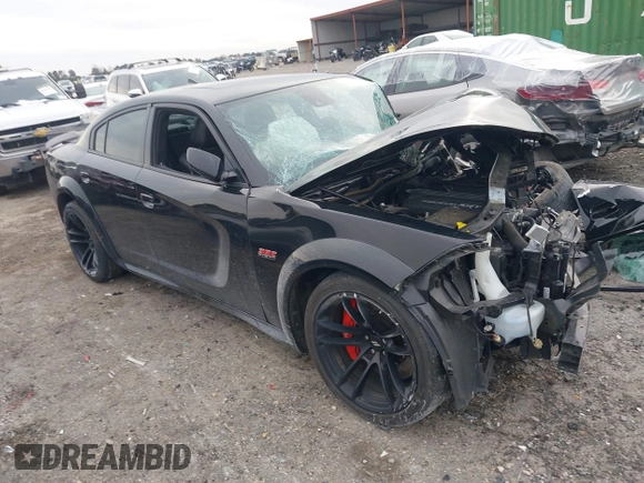 2022 Dodge Charger Scat Pack Widebody with VIN 2C3CDXGJXNH101398, listed as a IAAI auction lot 41408112 with 72,625 mi miles and . Bid and sale history available at DreamBid. Image 1.