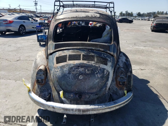 1968 Volkswagen Beetle with VIN 118428470, listed as a Copart auction lot 85266974 with Not Provided miles and Salvage Title. Bid and sale history available at DreamBid. Image 6.