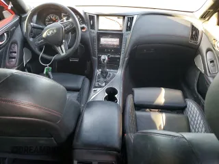 2021 Infiniti Q50 Red Sport 400 with VIN JN1FV7DP4MM850257, listed as a Copart auction lot 42459615 with 46,003 mi miles and Salvage Title. Bid and sale history available at DreamBid. Image 8.