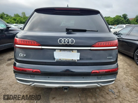 2021 Audi Q7 Premium with VIN WA1AJAF72MD015202, listed as a Copart auction lot 63579785 with 26,564 mi miles and Salvage title. Bid and sale history available at DreamBid. Image 6.