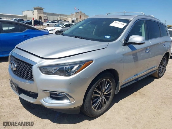 2019 Infiniti QX60 LUXE with VIN 5N1DL0MN7KC565888, listed as a IAAI auction lot 41983761 with 116,335 mi miles. Bid and sale history available at carsss.com. Image 2.