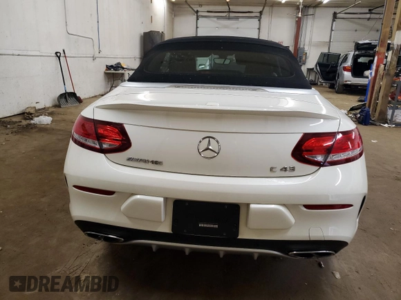 2018 Mercedes-Benz C 43 AMG with VIN WDDWK6EB8JF684169, listed as a Copart auction lot 60110265 with 32,162 mi miles and Salvage title. Bid and sale history available at DreamBid. Image 6.