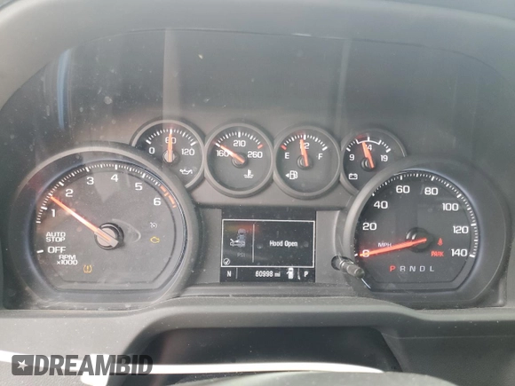 2022 Chevrolet Silverado 1500 Custom with VIN 3GCPABEK9NG580451, listed as a Copart auction lot 51676165 with 60,998 mi miles and Salvage Title. Bid and sale history available at DreamBid. Image 9.