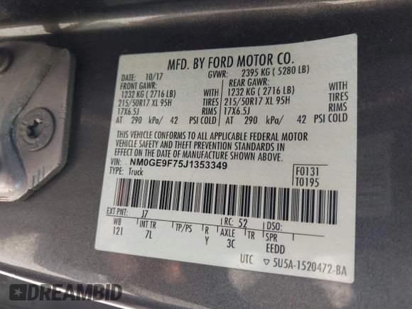 2018 Ford Transit Connect XLT с VIN NM0GE9F75J1353349, выставлен на аукционе IAAI как лот 42002742 с пробегом 103 935 миль миль и . История ставок и продаж доступна на DreamBid. Изображение 9.