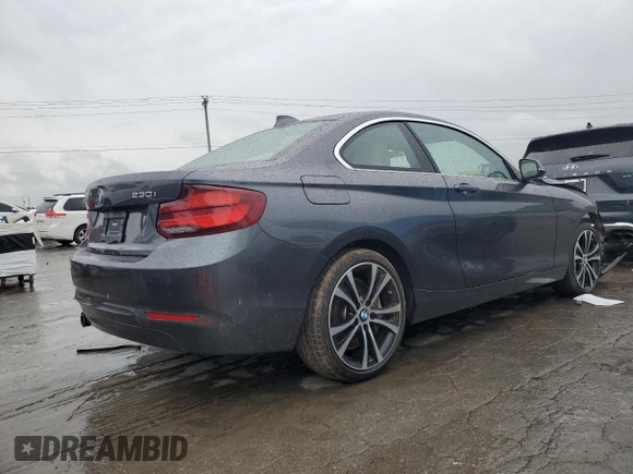 2021 BMW 2 Series 230i with VIN WBA2J1C03M7G91853, listed as a Copart auction lot 56488023 with 30,060 mi miles. Bid and sale history available at carsss.com. Image 3.