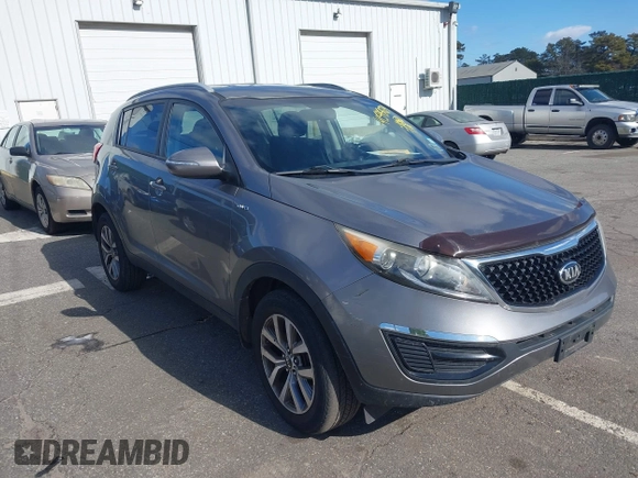 2015 Kia Sportage LX with VIN KNDPBCAC9F7671332, listed as a IAAI auction lot 41595834 with 146,535 mi miles and . Bid and sale history available at carsss.com. Image 1.