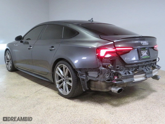 2019 Audi A5 Sportback Premium Plus with VIN WAUENCF58KA006182, listed as a Copart auction lot 74616324 with 59,823 mi miles and Salvage Title. Bid and sale history available at carsss.com. Image 4.