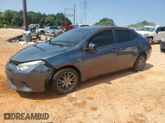2014 Toyota Corolla L with VIN 5YFBURHE7EP153120, listed as a Copart auction lot 62824405 with Not provided miles and Salvage title. Bid and sale history available at DreamBid. Image 1.