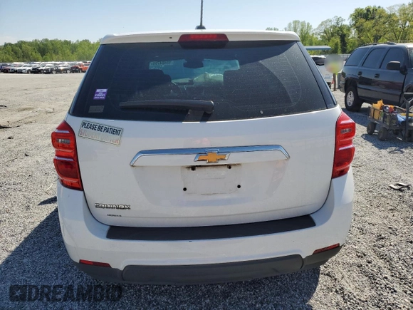2017 Chevrolet Equinox LS with VIN 2GNALBEK5H1577843, listed as a Copart auction lot 53484755 with 117,672 mi miles and Salvage Title. Bid and sale history available at DreamBid. Image 6.