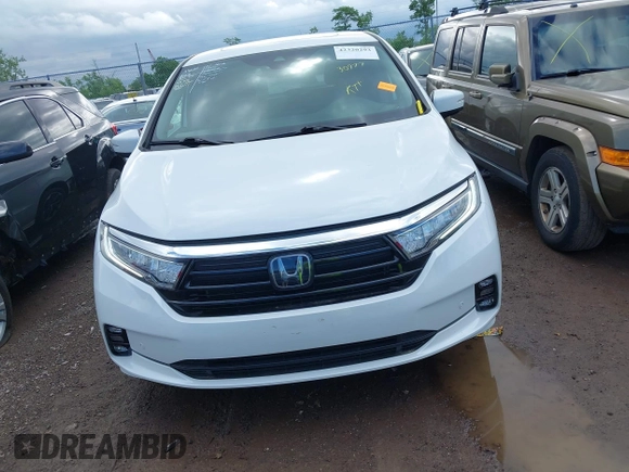 2022 Honda Odyssey Elite with VIN 5FNRL6H91NB058941, listed as a IAAI auction lot 42320293 with 30,977 mi miles and . Bid and sale history available at DreamBid. Image 13.