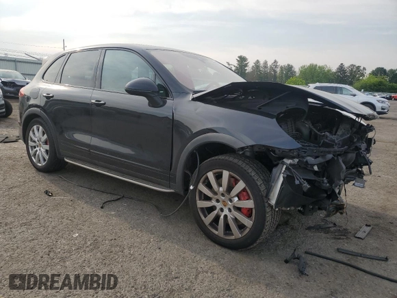 2015 Porsche Cayenne Turbo with VIN WP1AC2A28FLA82086, listed as a Copart auction lot 59860125 with 113,414 mi miles and Salvage title. Bid and sale history available at DreamBid. Image 4.