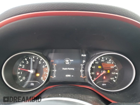 2018 Jeep Compass Trailhawk with VIN 3C4NJDDB5JT112495, listed as a Copart auction lot 44628635 with 62,882 mi miles and Salvage Title. Bid and sale history available at carsss.com. Image 9.