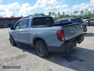 2023 Honda Ridgeline Sport with VIN 5FPYK3F13PB067936, listed as a IAAI auction lot 41535175 with 27,503 mi miles. Bid and sale history available at carsss.com. Image 3.