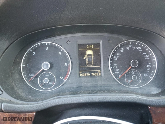 2013 Volkswagen Passat TDI SEL Premium with VIN 1VWCN7A34DC090982, listed as a Copart auction lot 47178605 with 163,870 mi miles and Salvage Title. Bid and sale history available at carsss.com. Image 9.