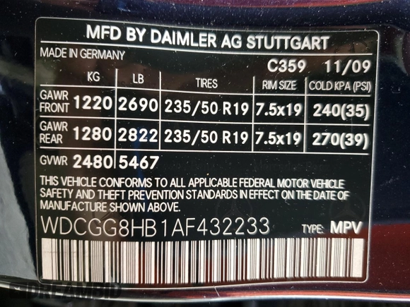 2010 Mercedes-Benz GLK 350 with VIN WDCGG8HB1AF432233, listed as a Copart auction lot 57283675 with 150,369 mi miles and Clean Title. Bid and sale history available at DreamBid. Image 13.