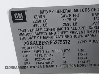 2015 Chevrolet Equinox LT with VIN 2GNALBEK2F6275572, listed as a IAAI auction lot 41954505 with 139,508 mi miles. Bid and sale history available at carsss.com. Image 9.