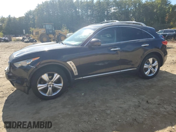 2010 Infiniti FX35 with VIN JN8AS1MU5AM801247, listed as a Copart auction lot 73400484 with 129,508 mi miles and Clean Title. Bid and sale history available at carsss.com. Image 1.