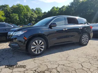 2016 Acura MDX Technology with VIN 5FRYD4H42GB060278, listed as a Copart auction lot 62309925 with 92,204 mi miles and Salvage title. Bid and sale history available at DreamBid. Image 1.