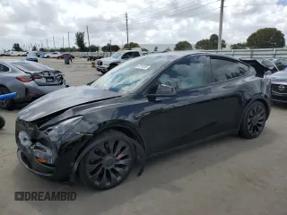 2023 Tesla Model Y Performance with VIN 7SAYGDEF8PF762915, listed as a Copart auction lot 50270285 with 23,893 mi miles and Salvage Title. Bid and sale history available at DreamBid. Image 1.