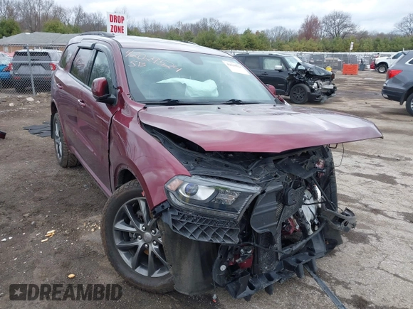 2018 Dodge Durango GT with VIN 1C4RDJDG1JC101816, listed as a IAAI auction lot 42029524 with 51,189 mi miles and . Bid and sale history available at DreamBid. Image 1.