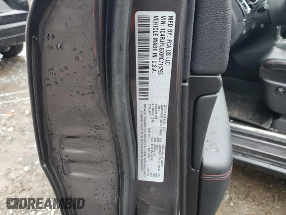 2021 Jeep Grand Cherokee Trailhawk with VIN 1C4RJFLGXMC716795, listed as a Copart auction lot 63232324 with 0 mi miles and Salvage Title. Bid and sale history available at carsss.com. Image 14.