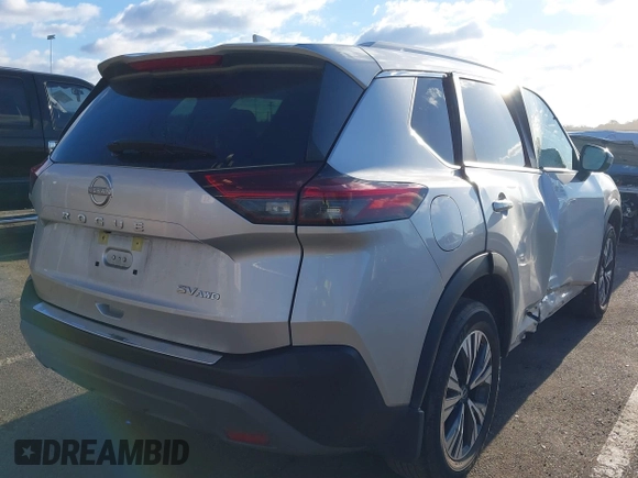 2023 Nissan Rogue SV with VIN JN8BT3BB5PW214218, listed as a IAAI auction lot 41593119 with 31,567 mi miles and . Bid and sale history available at DreamBid. Image 4.