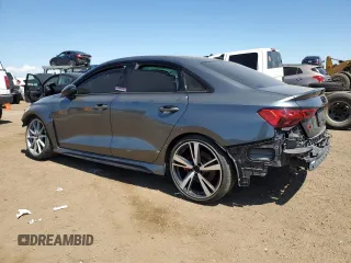2023 Audi RS 3 with VIN WUAG4DGY6PA909888, listed as a Copart auction lot 61567855 with Not provided miles and Salvage title. Bid and sale history available at DreamBid. Image 2.