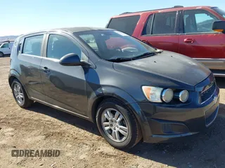 2014 Chevrolet Sonic LT with VIN 1G1JC6SH1E4111523, listed as a IAAI auction lot 41693815 with 147,353 mi miles. Bid and sale history available at carsss.com. Image 1.