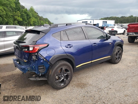 2024 Subaru Crosstrek Special Sports with VIN 4S4GUHF6XR3707465, listed as a Copart auction lot 54934225 with 19,625 mi miles and Salvage title. Bid and sale history available at DreamBid. Image 3.