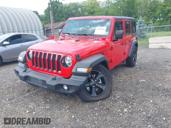 2020 Jeep Wrangler Unlimited Freedom with VIN 1C4HJXDG5LW282721, listed as a IAAI auction lot 42268956 with 47,245 mi miles and . Bid and sale history available at DreamBid. Image 6.