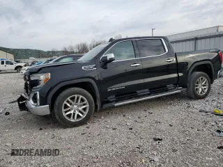 2019 GMC Sierra 1500 SLT z VIN 3GTU9DED1KG140132, wystawiony jako Copart lot #49160315 z przebiegiem Nie podano mil oraz Szkoda całkowita • Salvage title. Historia ofert i sprzedaży dostępna na DreamBid. Obrazek 1.