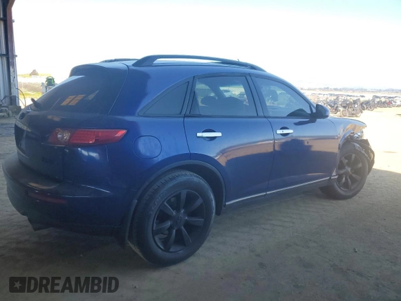 2005 Infiniti FX z VIN JNRAS08W65X220619, wystawiony jako Copart lot #50396215 z przebiegiem 180 332 mil mil oraz Szkoda całkowita • Salvage title. Historia ofert i sprzedaży dostępna na DreamBid. Obrazek 3.