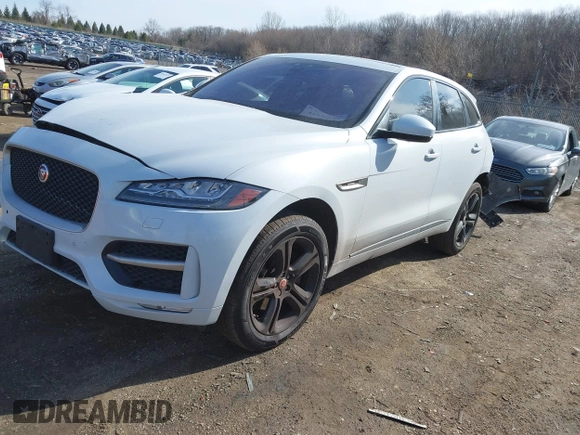 2017 Jaguar F-Pace 35t R-Sport with VIN SADCL2BVXHA063738, listed as a IAAI auction lot 41824648 with 112,449 mi miles and . Bid and sale history available at DreamBid. Image 18.